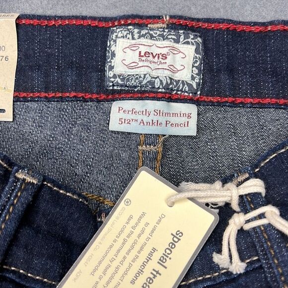 Levi Strauss Women’s Blue Perfectly Slimming 512 Ankle Pencil Size 6 Medium - Picture 5 of 11